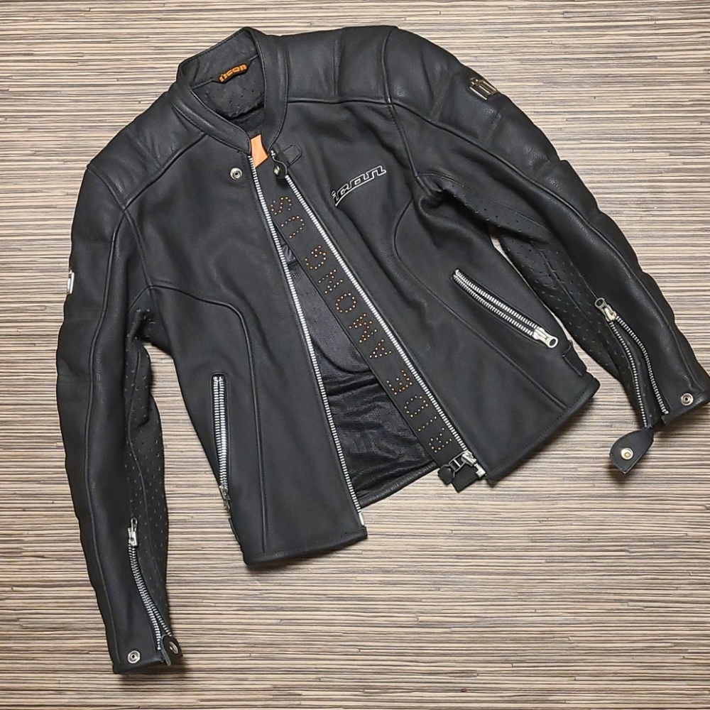 Genuine Leather Icon Motorcycle Jacket